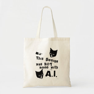 Epic Anti Artificial Intelligence Humour Design Tote Bag