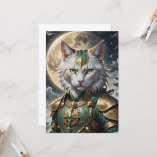Epic Armoured Cat Warrior Invitation