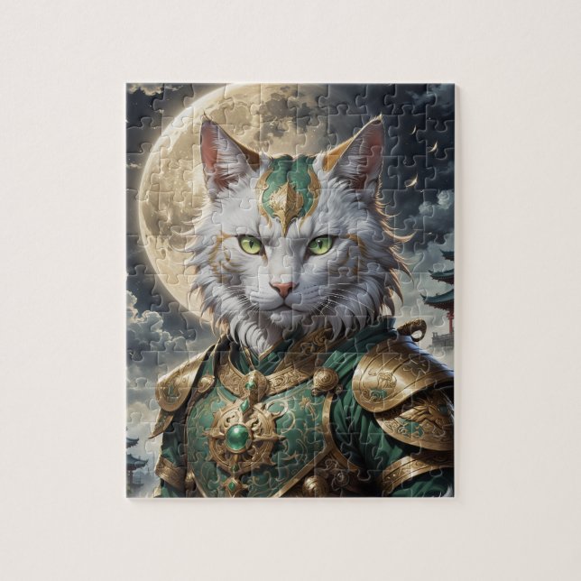 Epic Armoured Cat Warrior Jigsaw Puzzle (Vertical)