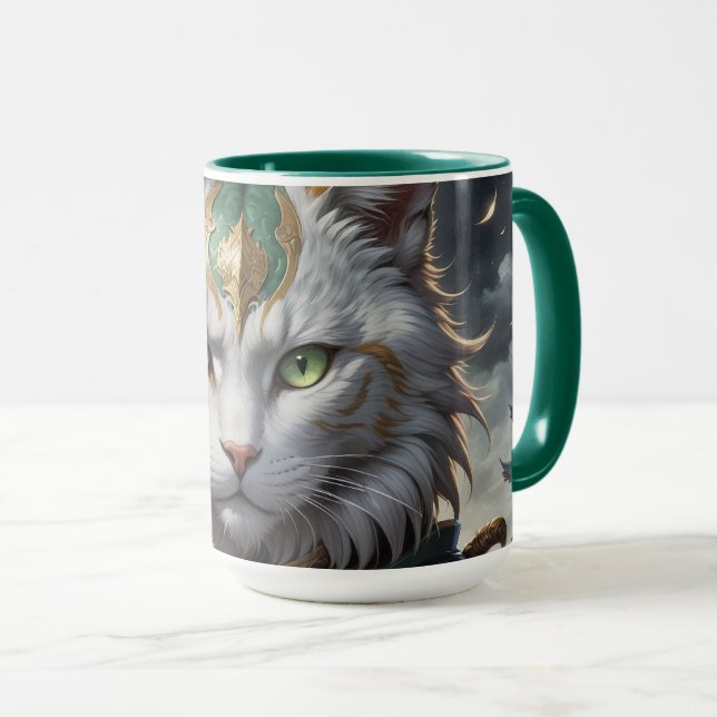 Epic Armoured Cat Warrior Mug (Front Right)