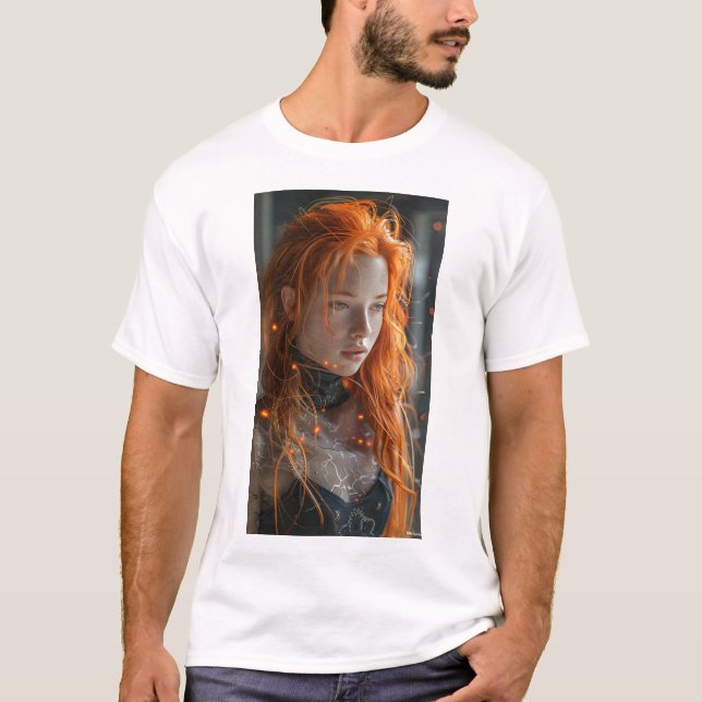 Epic Battle Action Pose Warrior Midjourney Fashion T-Shirt (Front)