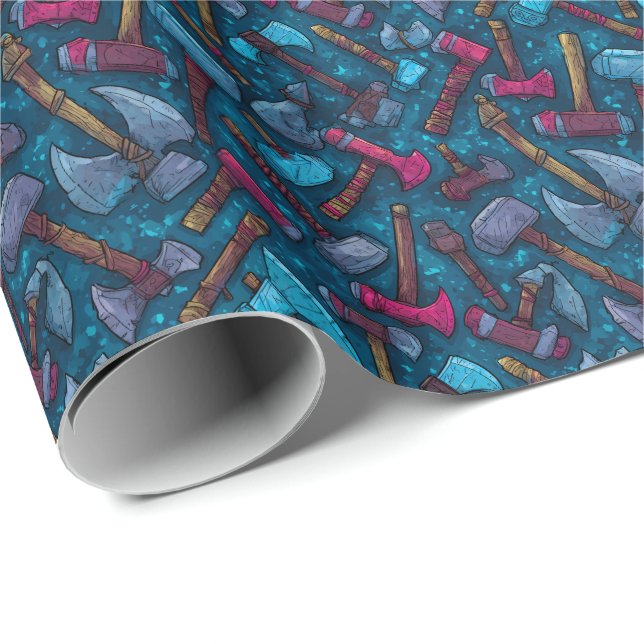Epic Battle Axes D&D Warrior Wrapping Paper (Roll Corner)