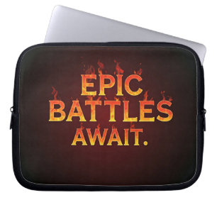 Epic Battles Await Laptop Sleeve
