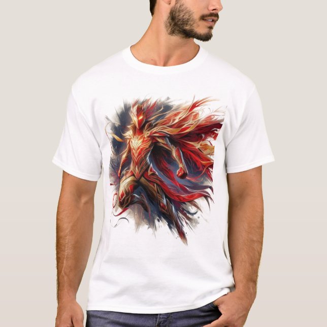 Epic Brushstroke Superhero: Artistic T-Shirt Desig (Front)
