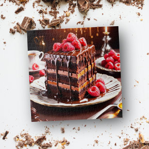 Epic Chocolate Caramel Cake Jigsaw Jigsaw Puzzle