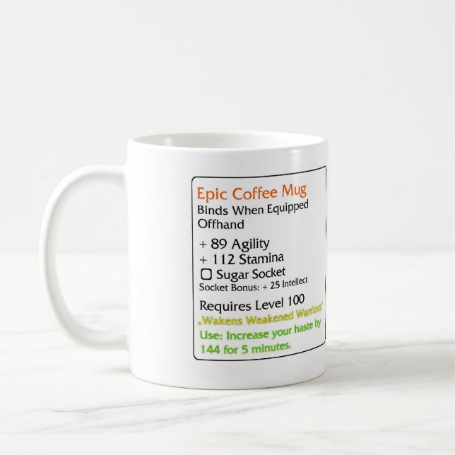 Epic Coffee mug white (Left)