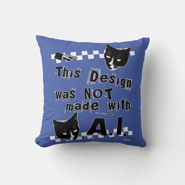Epic Cool Anti Artificial Intelligence Design Cushion (Front)