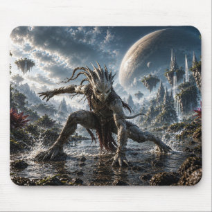 Epic Cosmic Guardian in a Fantasy World Mouse Mat