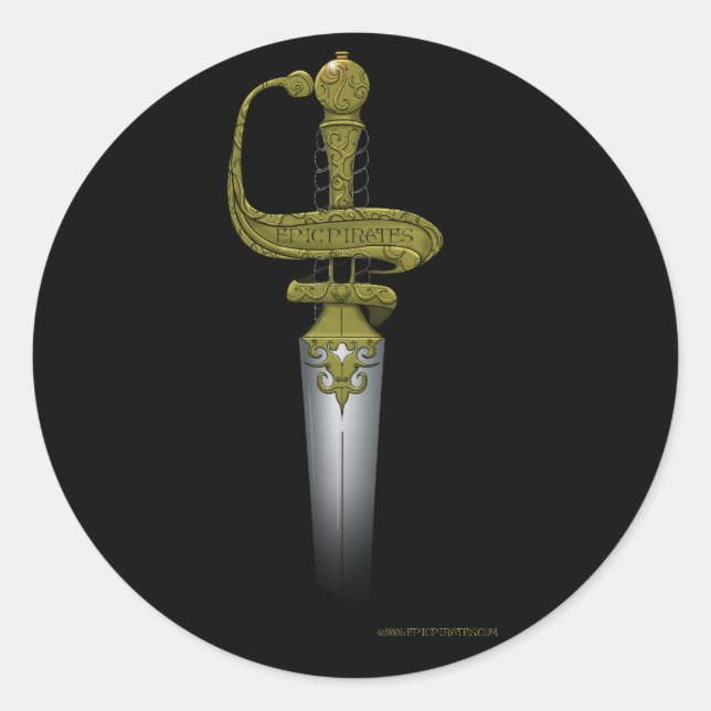 Epic Cutlass Classic Round Sticker (Front)