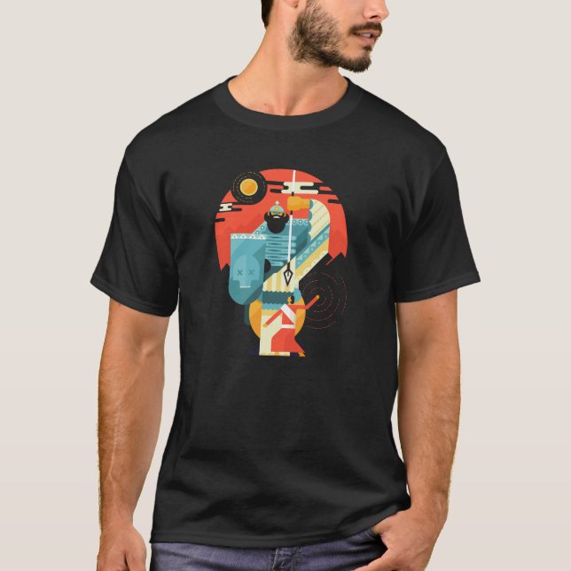 Epic David And Goliath Christian Bible Scene T-Shirt (Front)