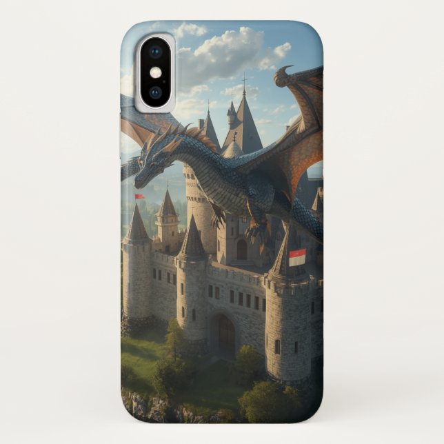 Epic Dragon Castle Fantasy Phone Case (Back)