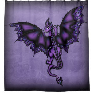 epic dragon purple shower curtain
