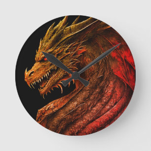 Epic Dragon Retro Clock