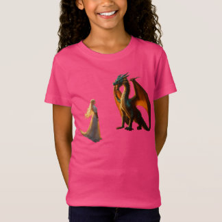 Epic Dragon vs. Knight Battle T-Shirt Design