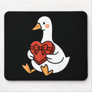 Epic Duck Preppy Silly Just Goose Valentine Love Mouse Mat
