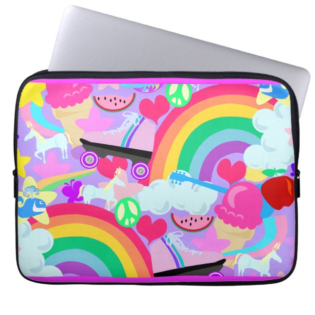 Epic Eighties Explosion Laptop Sleeve (Front)