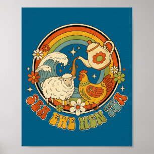 Epic Ewe Tea Saying Quote Humor Sea Joke Hen Poster