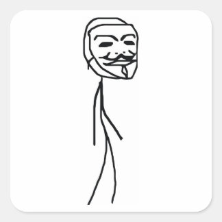 Epic Fail Guy Rectangle Stickers