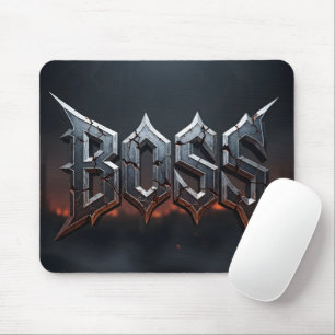 Epic Fantasy BOSS Distressed Iron Metal Mouse Mat