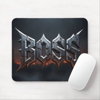 Epic Fantasy BOSS Distressed Iron Metal Mouse Mat