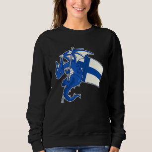 Epic Finnish Dragon Proud Finland Flag Sweatshirt