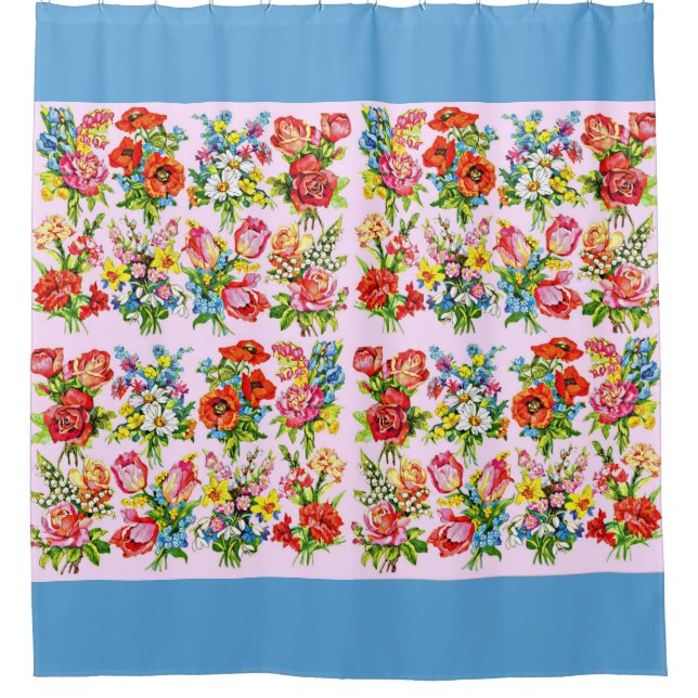 epic floral flower collection print Flowers and fl Shower Curtain (Front)
