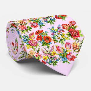 epic floral flower collection print tie