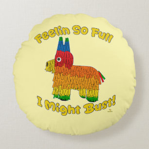 Epic Fun Full Pinata Cartoon Party Slogan Round Cushion