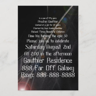 Epic Galactic Geeky Birthday Invitations