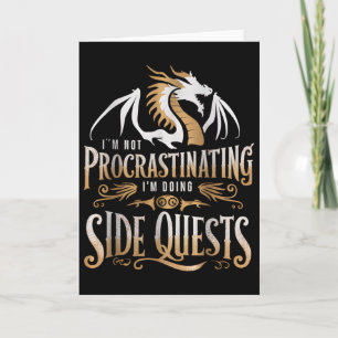 Epic Gamer Fantasy Adventure Apparel Doing Side Qu Card