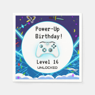 Epic Gamer Happy 16 Birthday Invite Critical Hit! Napkin