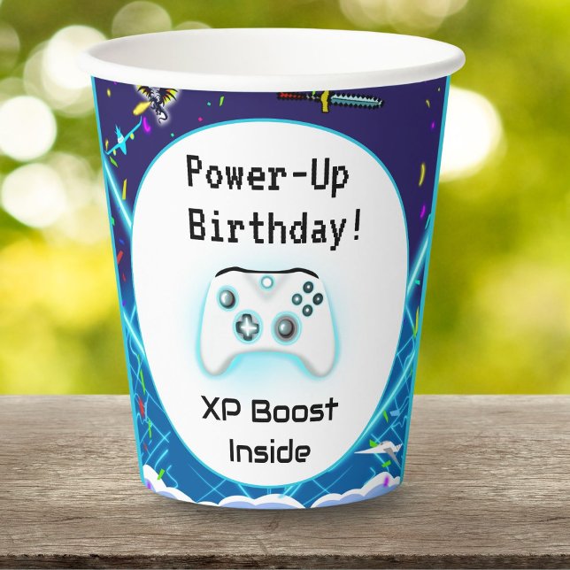 Epic Gamer Happy Birthday Critical Hit! Paper Cups (Creator Uploaded)
