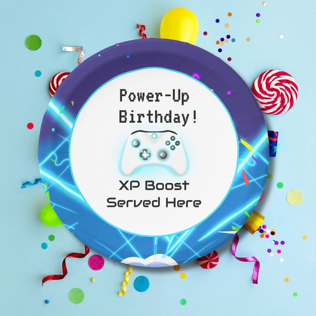 Epic Gamer Happy Birthday Critical Hit! Paper Plate (Creator Uploaded)