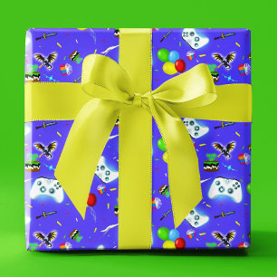 Epic Gamer Happy Birthday Critical Hit!  Wrapping Paper Sheet