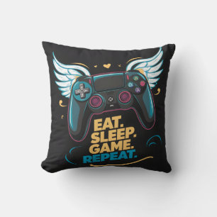Epic Gaming Gear.  Eat. Sleep. Game. Repeat. Winge Cushion