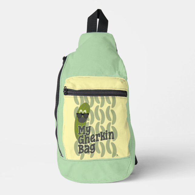 Epic Gherkin Pickle Life Fashion Parody Humor Sling Bag (Front)