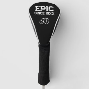 EPIC golf driver cover. Custom sock with initials. Golf Head Cover