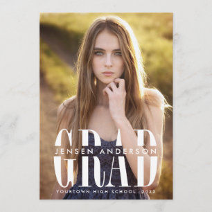 Epic Grad Vertical Photo Graduation Party Invitation