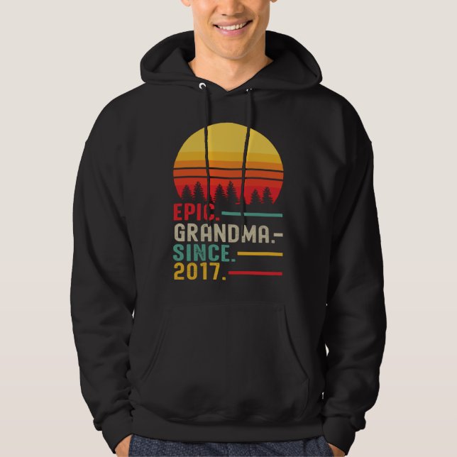 Epic Grandma Since 2017 Happy Mothers Day Hoodie (Front)