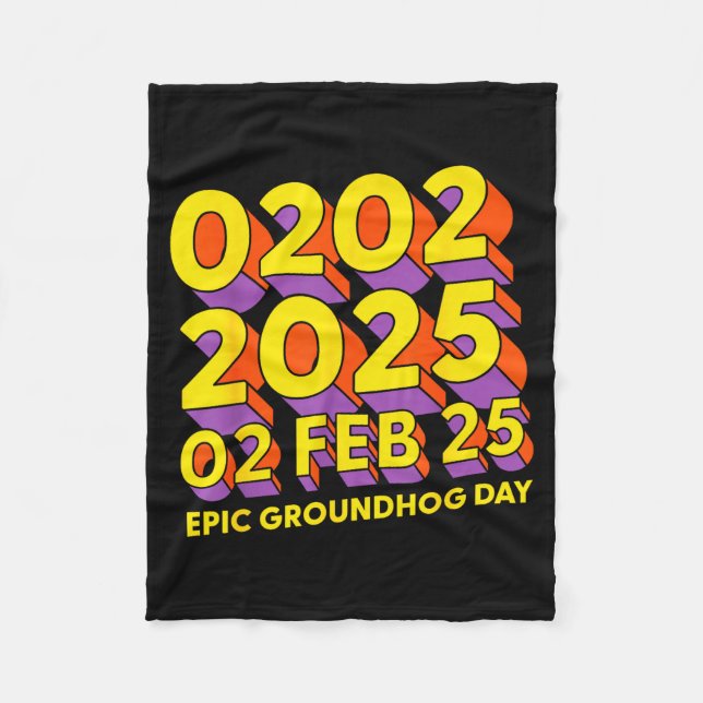 Epic Groundhog Day February 2 2025 Men Women Retro Fleece Blanket (Front)