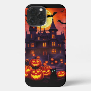 Epic Halloween Magic – Haunted Moon & Ghosts iPhone 13 Pro Max Case