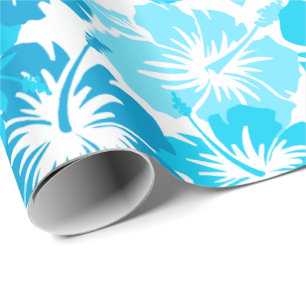 Epic Hibiscus Floral Hawaiian Camo Wrapping Paper
