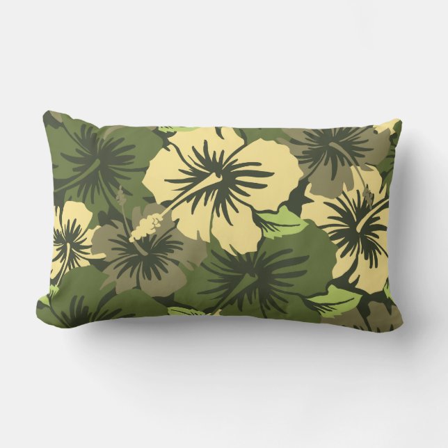 Epic Hibiscus Hawaiian Decorative Lumbar Pillows (Front)
