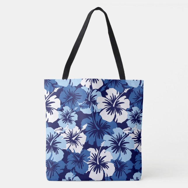 Epic Hibiscus Hawaiian Floral Aloha Beach Bag (Front)