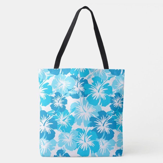 Epic Hibiscus Hawaiian Floral Aloha Beach Bag (Front)