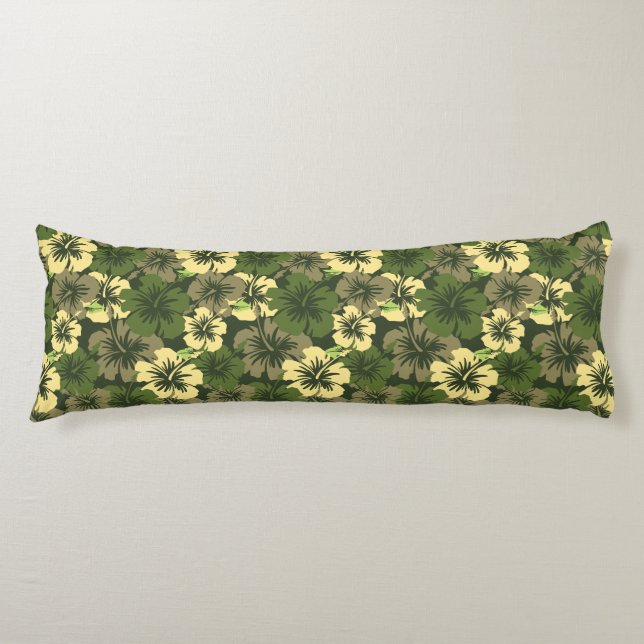 Epic Hibiscus Hawaiian Floral Aloha Shirt Print Body Cushion (Front)