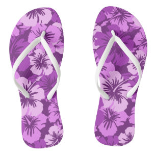 Epic Hibiscus Hawaiian Floral Aloha Shirt Print Flip Flops