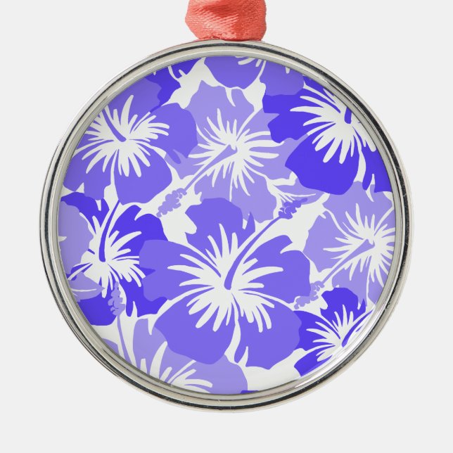 Epic Hibiscus Hawaiian Floral Aloha Shirt Print Metal Tree Decoration (Front)