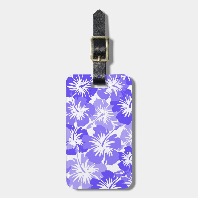 Epic Hibiscus Hawaiian Floral Luggage Tag (Front Vertical)