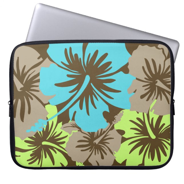 Epic Hibiscus Hawaiian Neoprene Wetsuit Laptop Sleeve (Front)